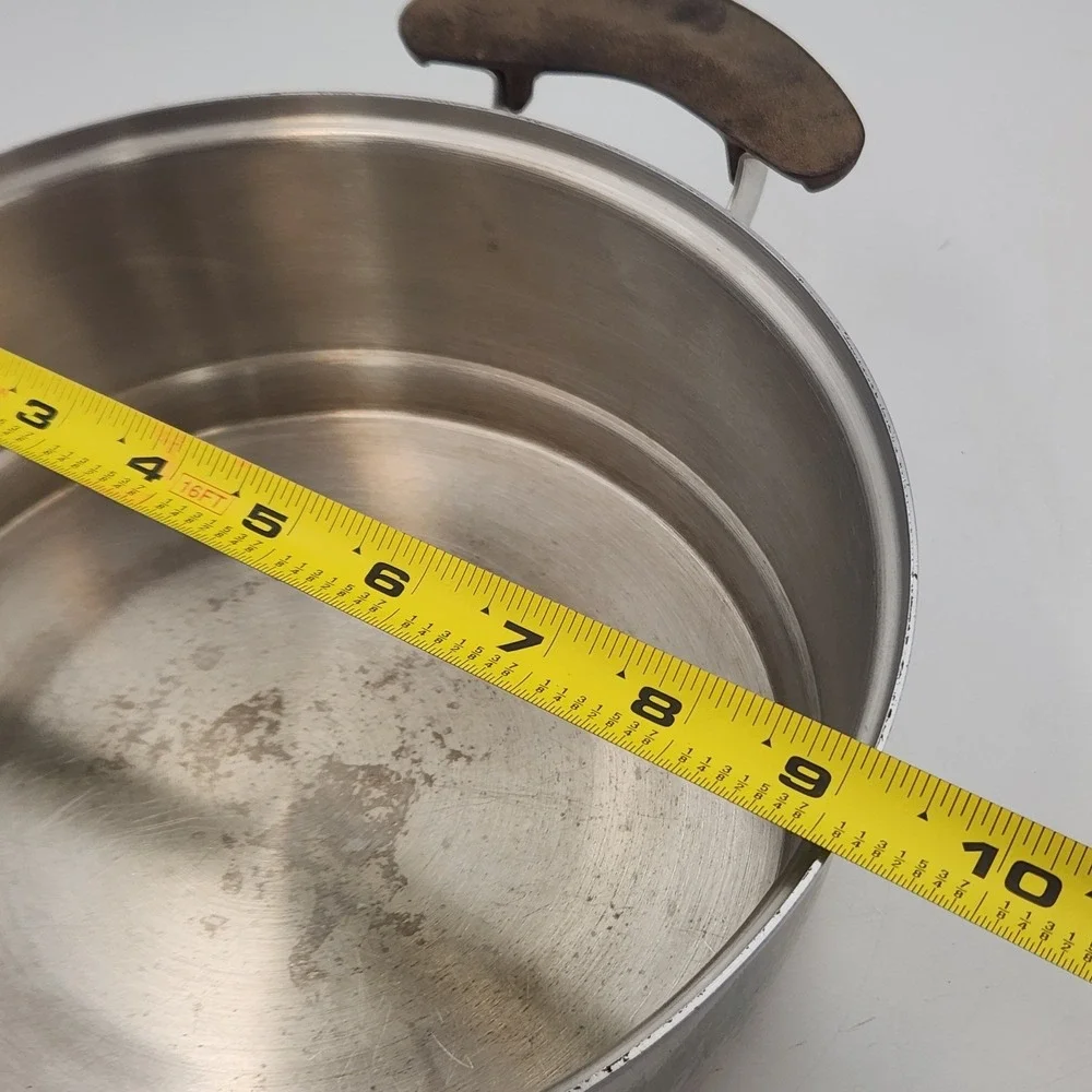 Vintage Presto Pride Stainless Steel Saucepan Copper Bottom A-9 9 Inch